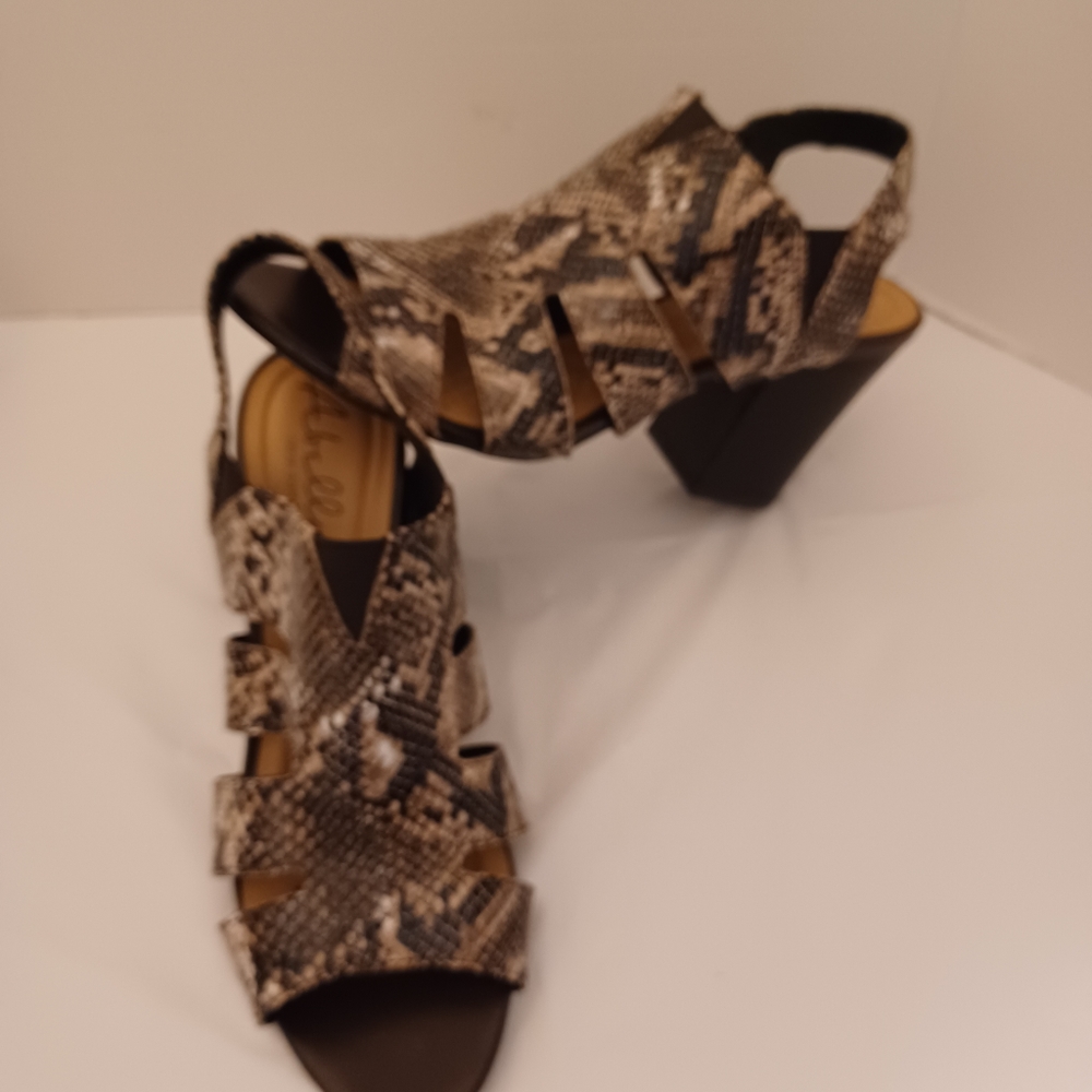 Thick Chunky Heel Sandals - Picture 7 of 12
